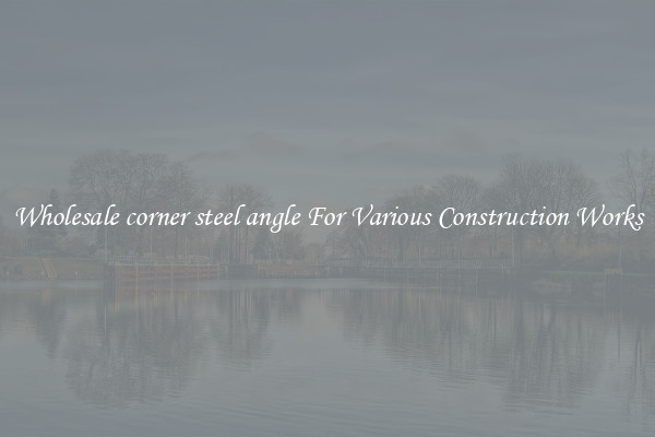 Wholesale corner steel angle For Various Construction Works
