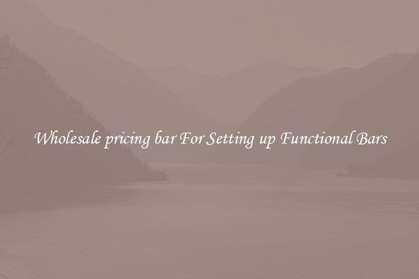 Wholesale pricing bar For Setting up Functional Bars
