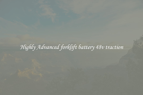 Highly Advanced forklift battery 48v traction