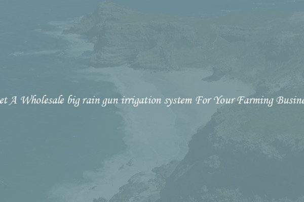 Get A Wholesale big rain gun irrigation system For Your Farming Business