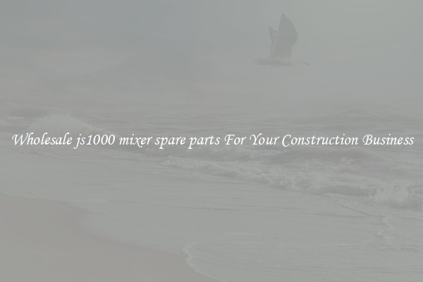 Wholesale js1000 mixer spare parts For Your Construction Business