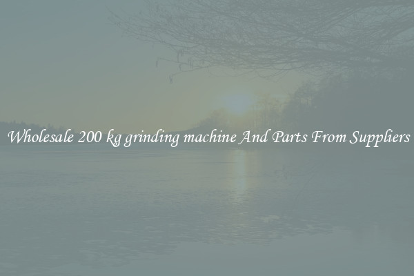 Wholesale 200 kg grinding machine And Parts From Suppliers